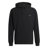 adidas Mens D4T Hybrid FZ Hoodie Black