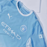 Puma MCFC 26 Kids Home LS Jersey Blue