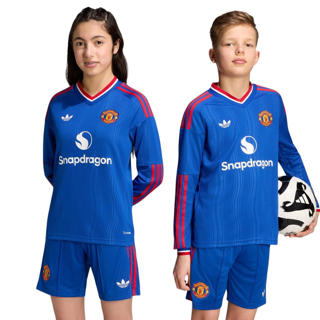 adidas OG MUFC 26 Kid Away LS Jersey Blu