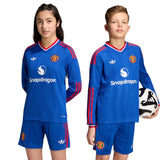 adidas OG MUFC 26 Kid Away LS Jersey Blu