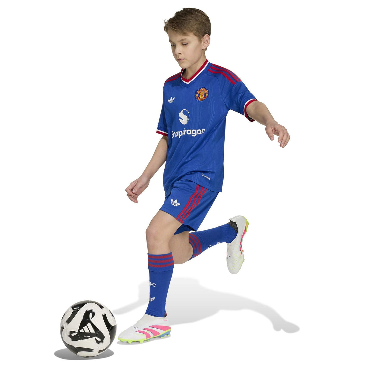 adidas OG MUFC 26 Kids Away Shorts Blue