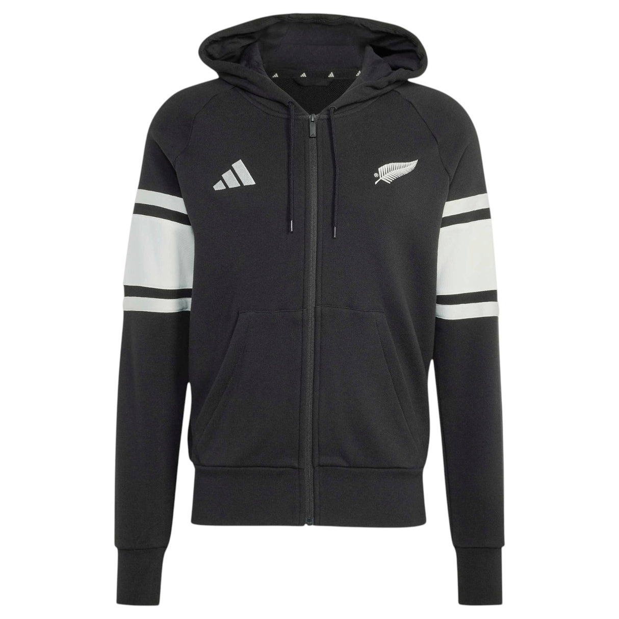 adidas All Blacks Mens LSW FZ Hoodie Blk