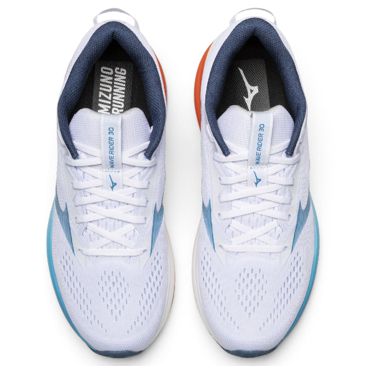 Mizuno Wave Rider 30 Mens Wh Blue Org