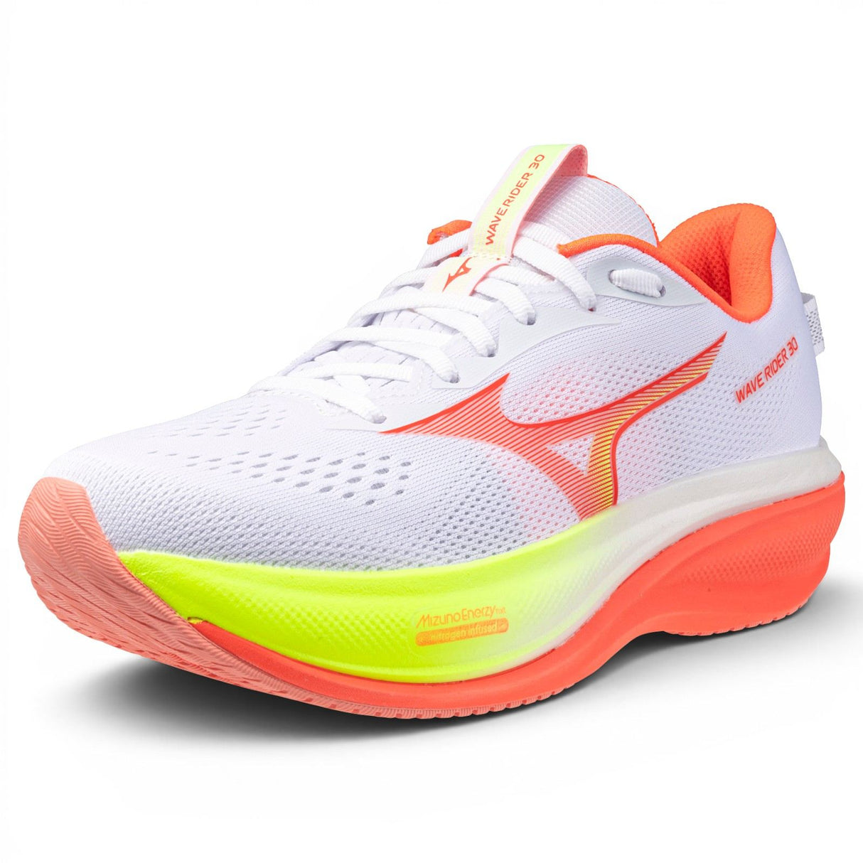 Mizuno Wave Rider 30 Wmns Wht Coral Lime
