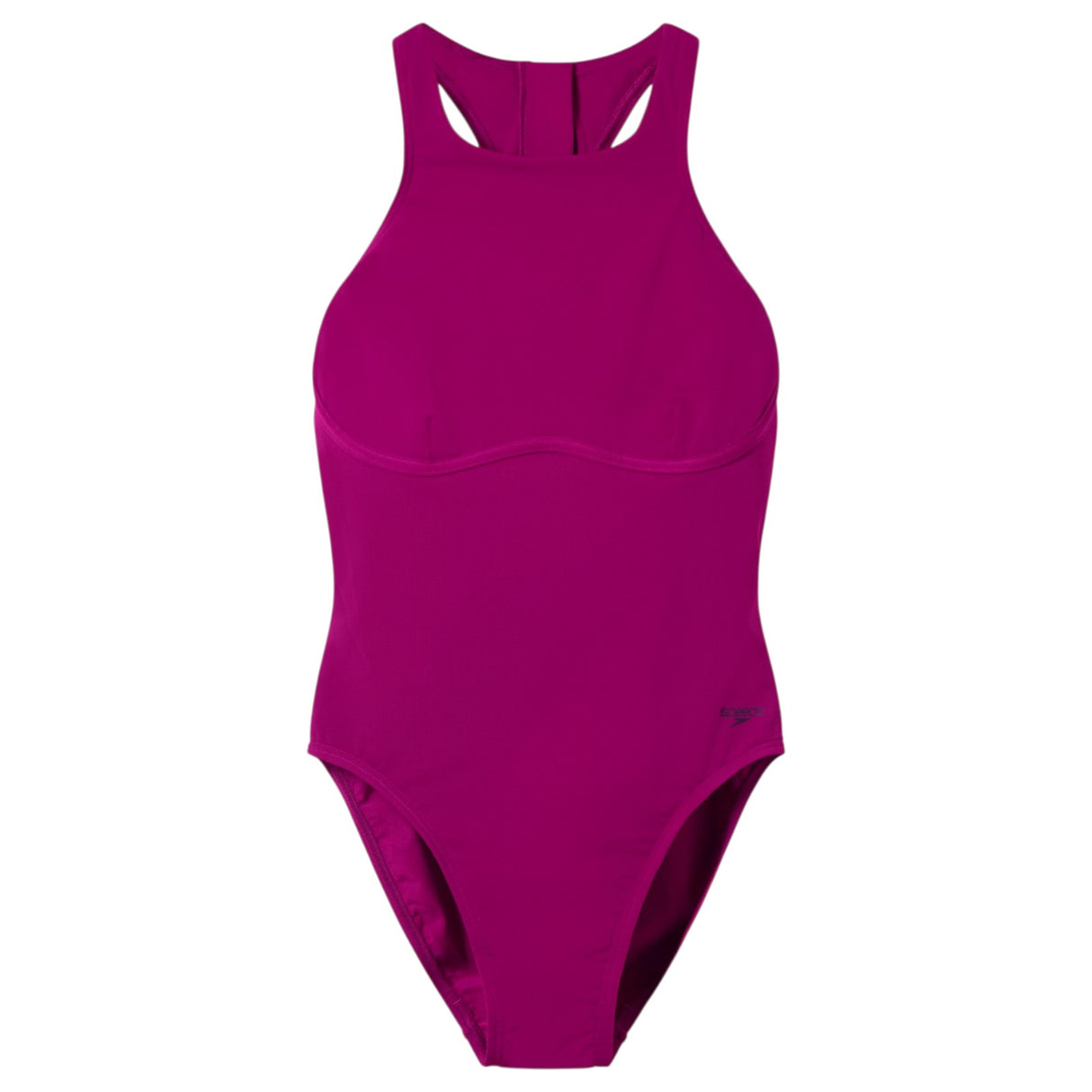 Speedo Wmns Solid Racerback Zip Maroon