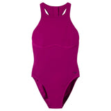 Speedo Wmns Solid Racerback Zip Maroon