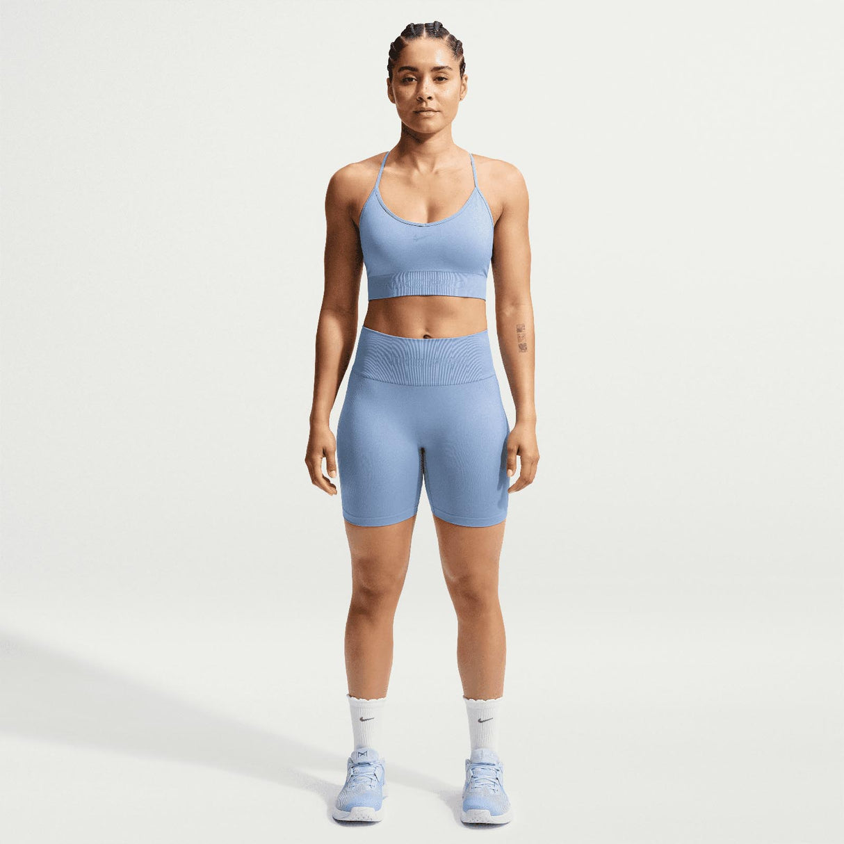 Nike W NP DF SMLS HR 5in Shorts Blue