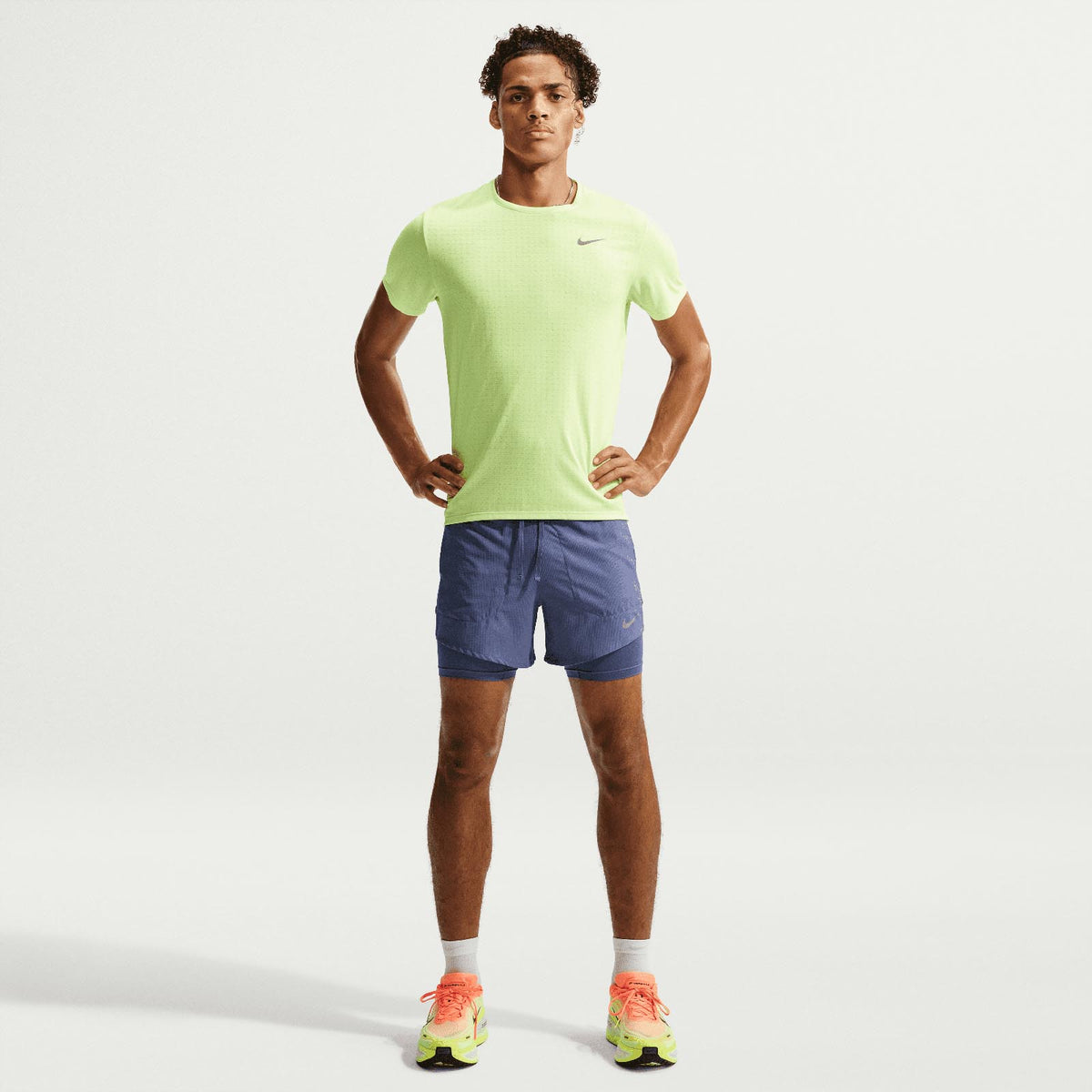 Nike Mens DF Stride 5in hyid Shorts Blue