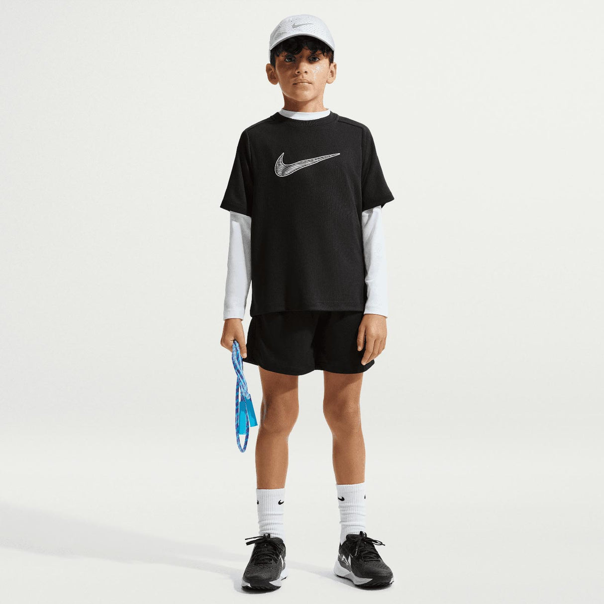 Nike Boys DF Multi SS Top Black