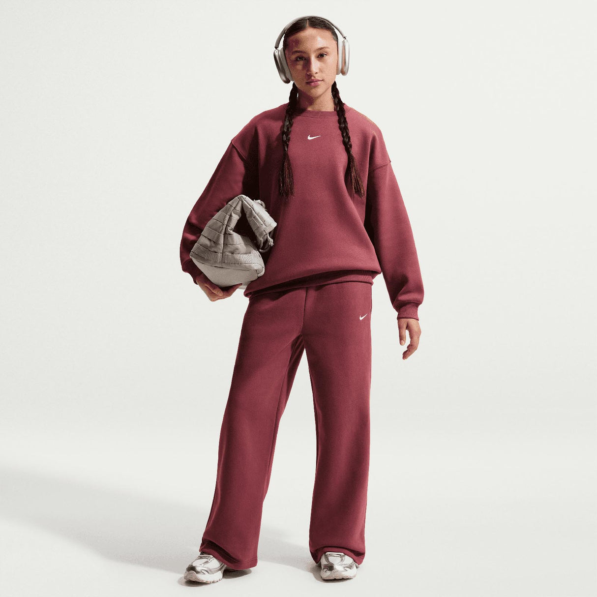 Nike G NSW Studio Flc OS Crew LBR Pink