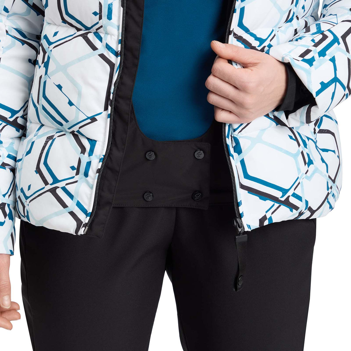 McKinley Sophi Womens Full-Zip Padded Slim-Fit Ski Jacket
