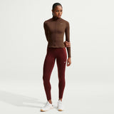 NIKE WMS ONE DF FZ FITTED JACKET Brown