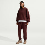 NIKE WMS STDO FLC MW MR CFT PANT Maroon