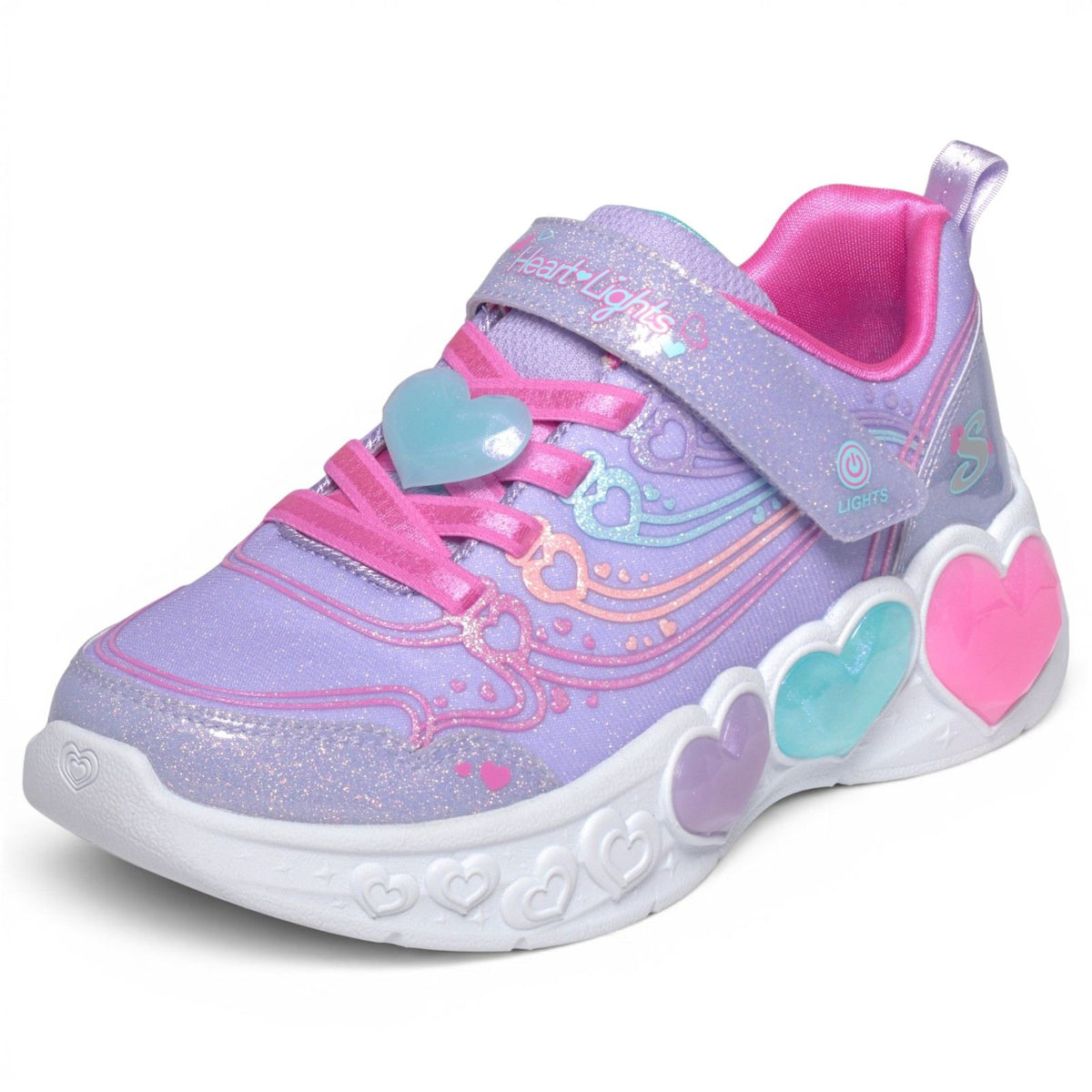 Skechers Enchanted Heart Lights Jr G Pur