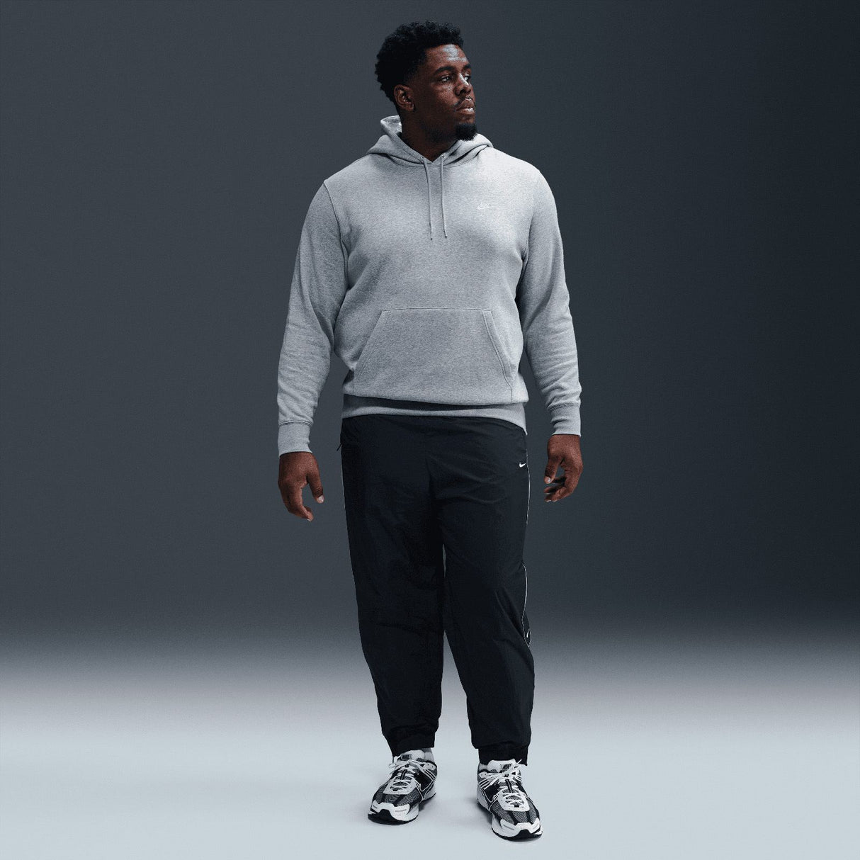 Nike Mens Club BB PO Hoodie Grey