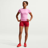 Nike Womens One Fitted SS Top Pink