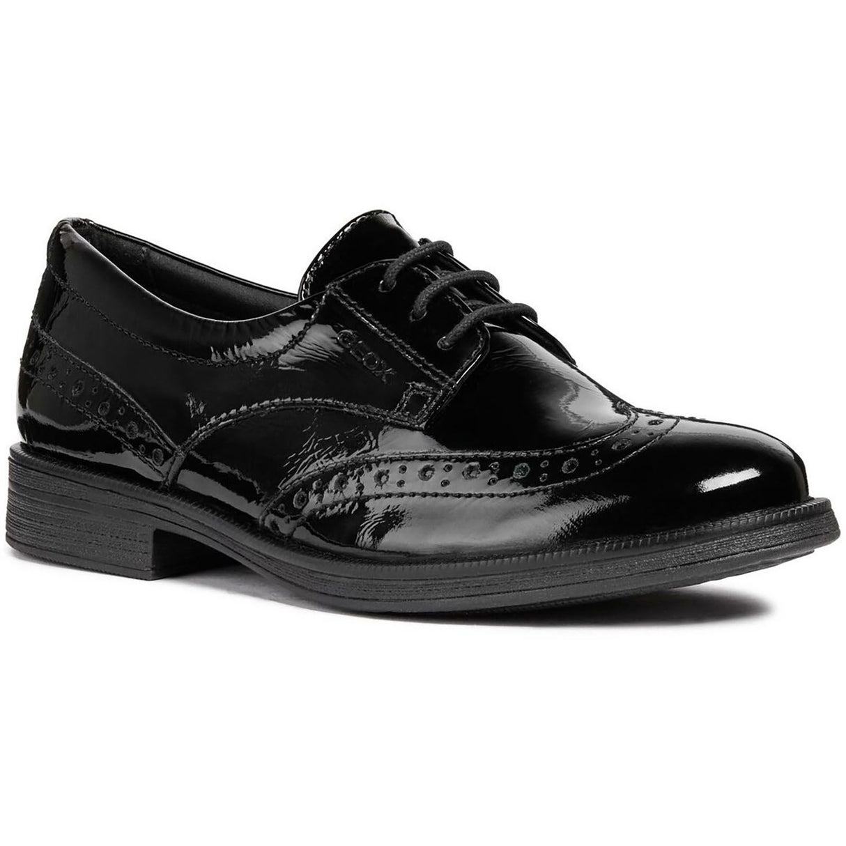 Geox Girls J Agata D Shoe Black Patent