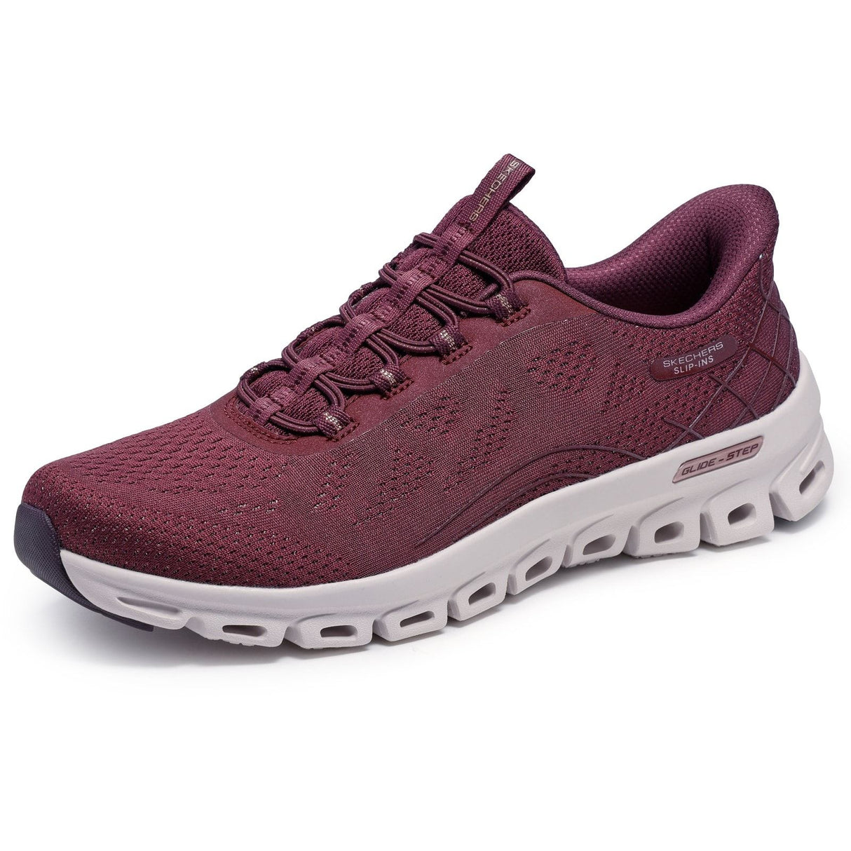 Skechers Womens Glide-Step Elevate Amaze Trainers Burgundy