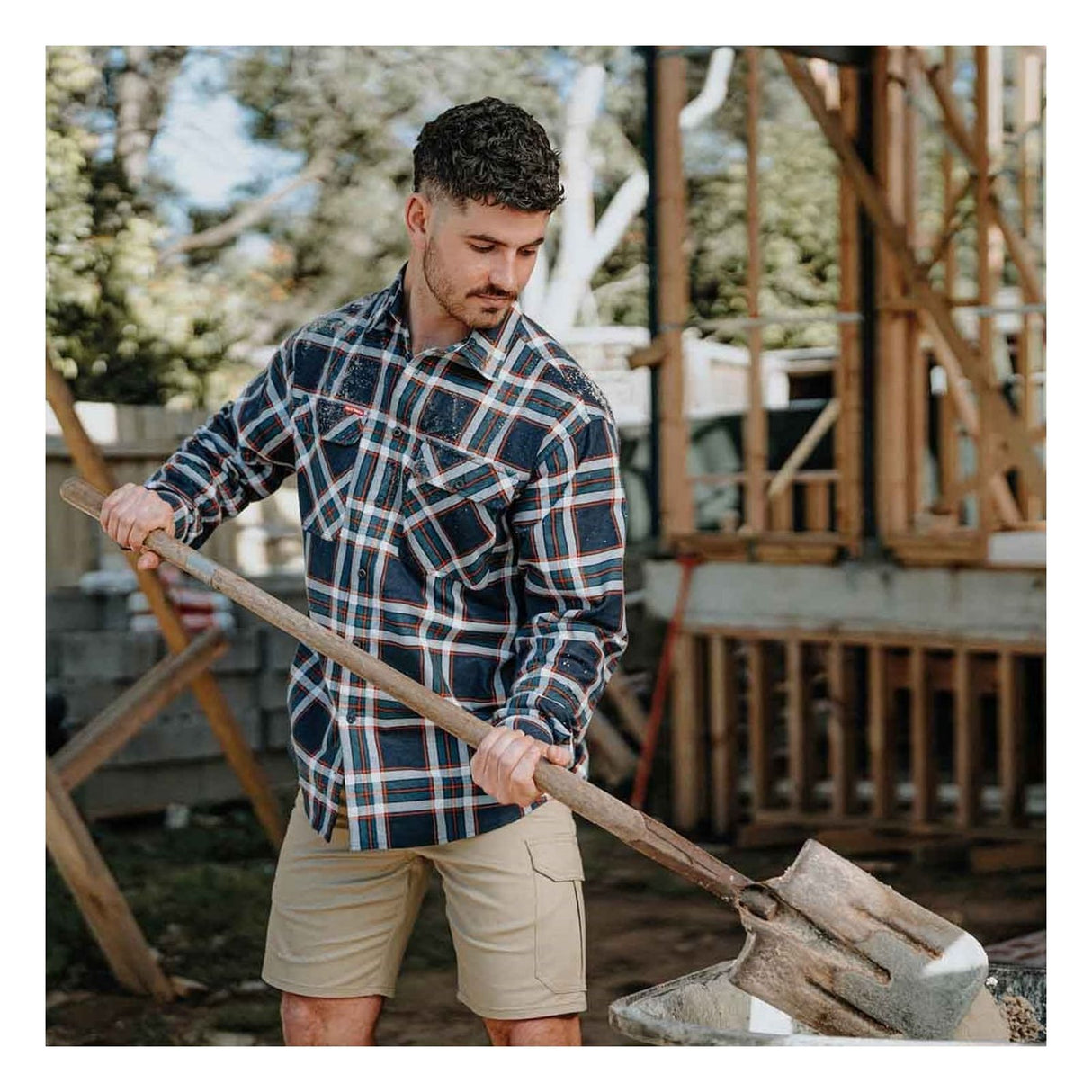 Hard Yakka Mens Core Flannel Shirt Navy