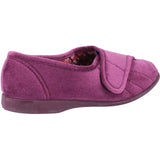 GBS Womens Audrey Touch Fastening Slipper Heather