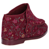 GBS Womens Rhona Ladies Extra Wide Fit Slipper Wine