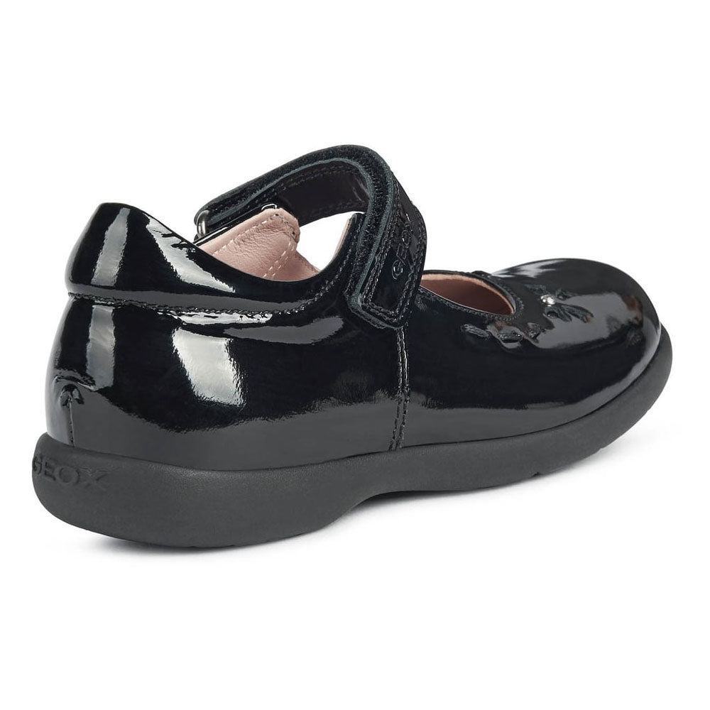 Geox Junior Girls Naimara Girl Ballerina Black Patent