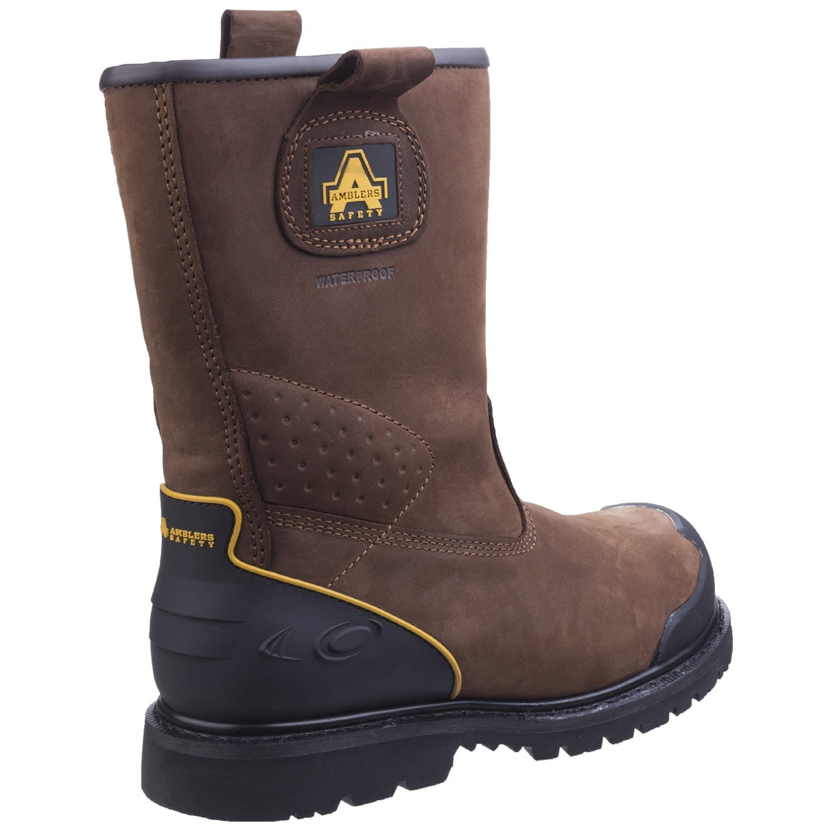 Amblers Safety Mens FS223 Goodyear Welted Waterproof Pull on Industrial Safety Boot Brown