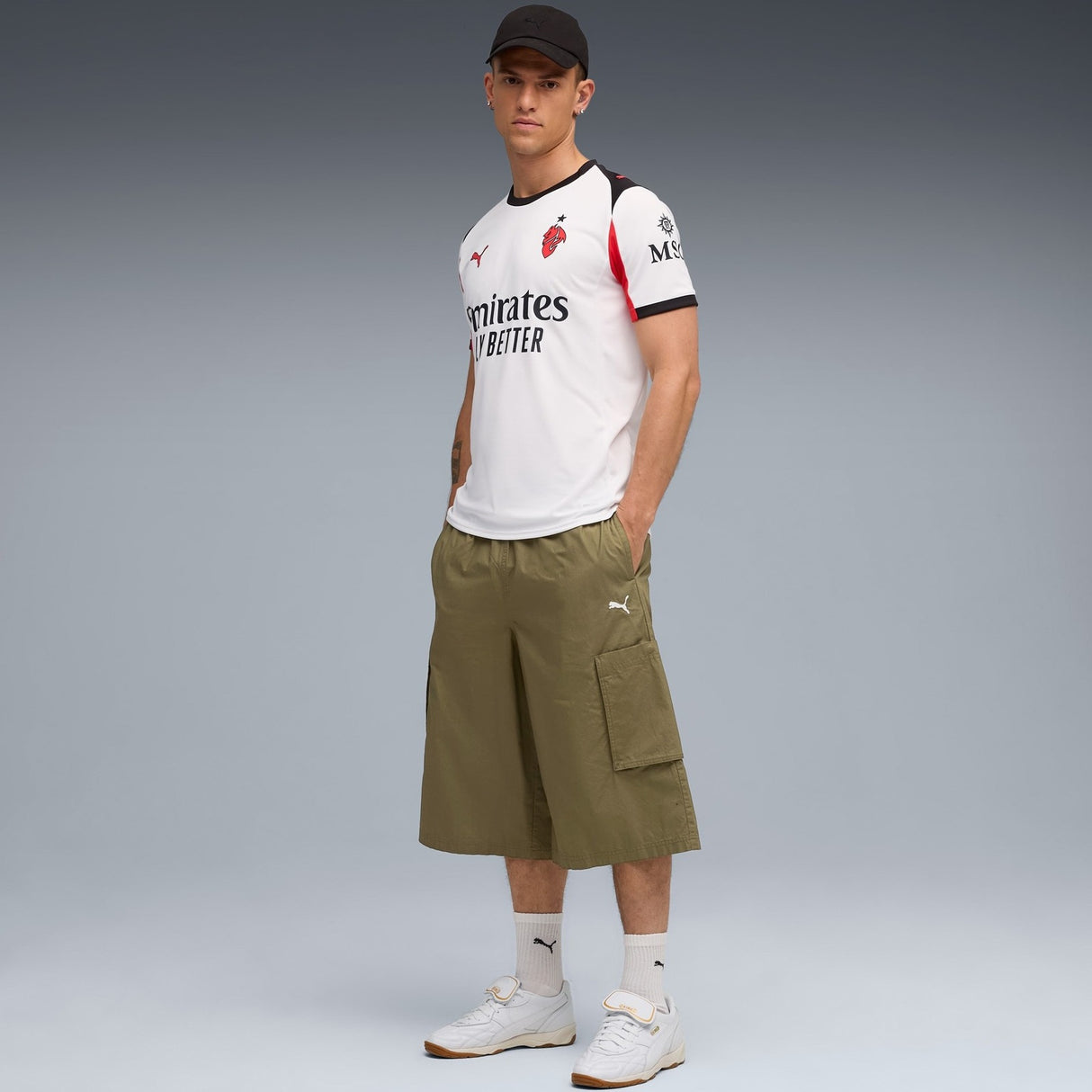 Puma AC Milan Football 2025/26 Adults Short Sleeved Away Jersey