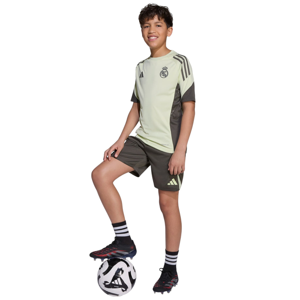 adidas Real Madrid Football 2025/26 Kids Training Short Model Full-Length View