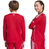 adidas Liverpool Football 2025/26 Kids Long Sleeved Home Jersey