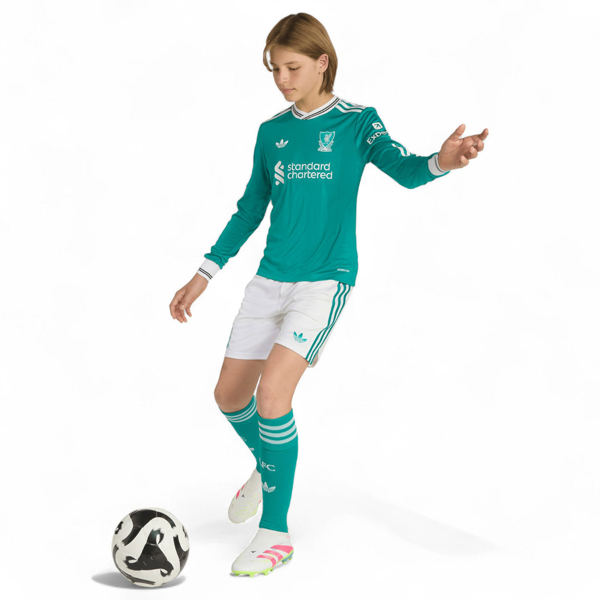 adidas LFC 25 Kids Third LS Jersey Green