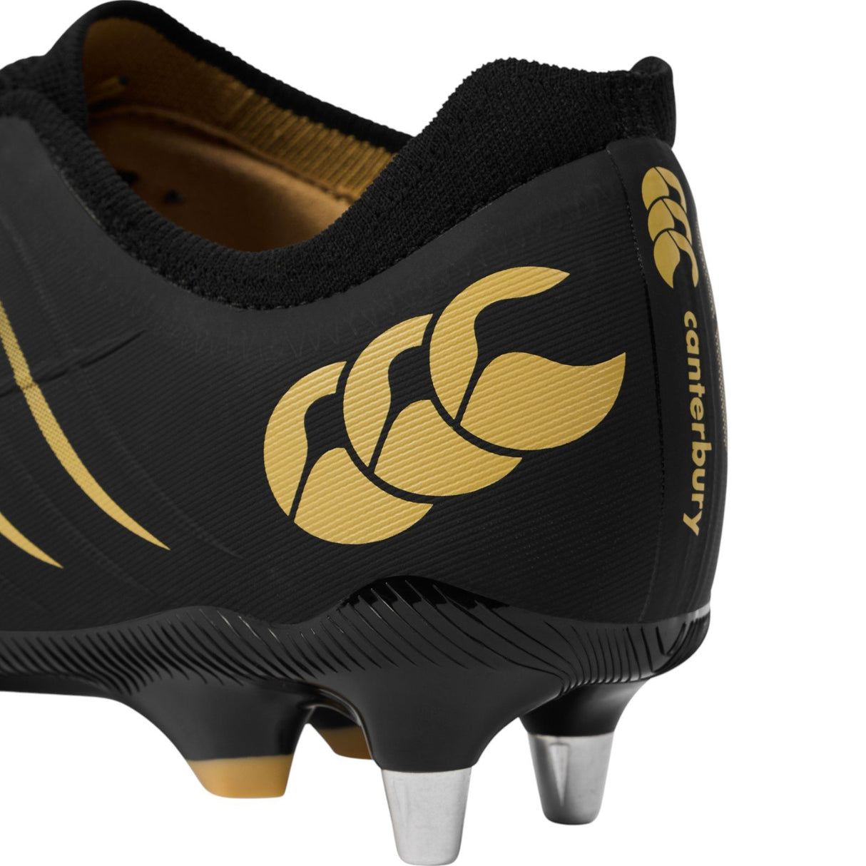Canterbury Phoenix 2.0 Pro Adults Soft Ground Rugby Boots Close-Up Back View