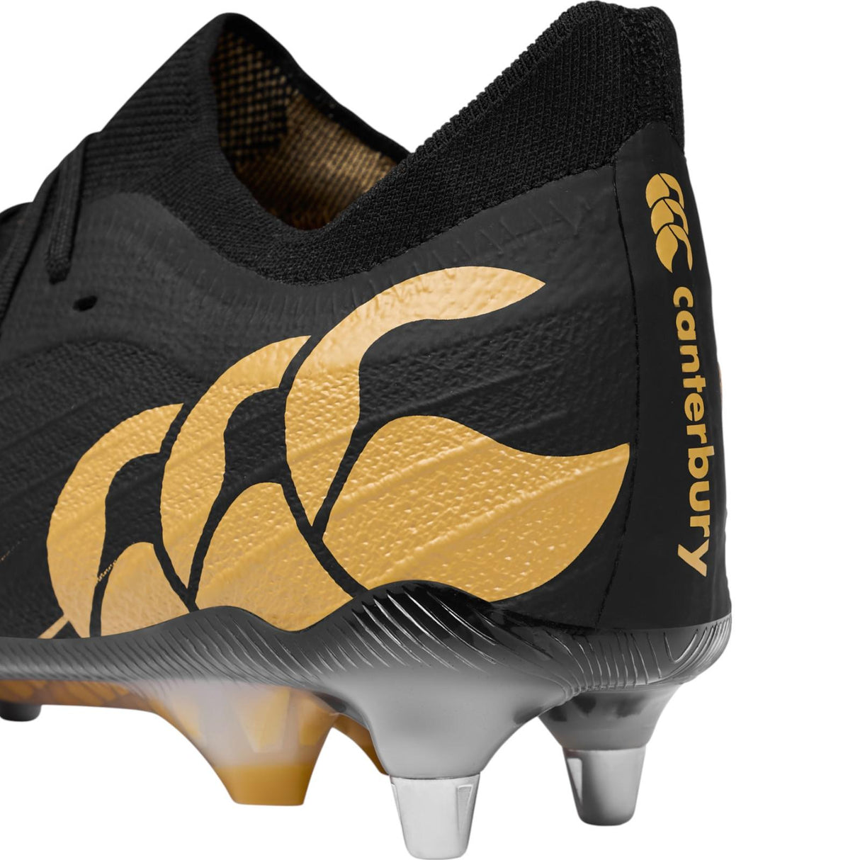 Canterbury Speed Falcon Elite Adults Soft Ground Rugby Boots Close-Up Back View