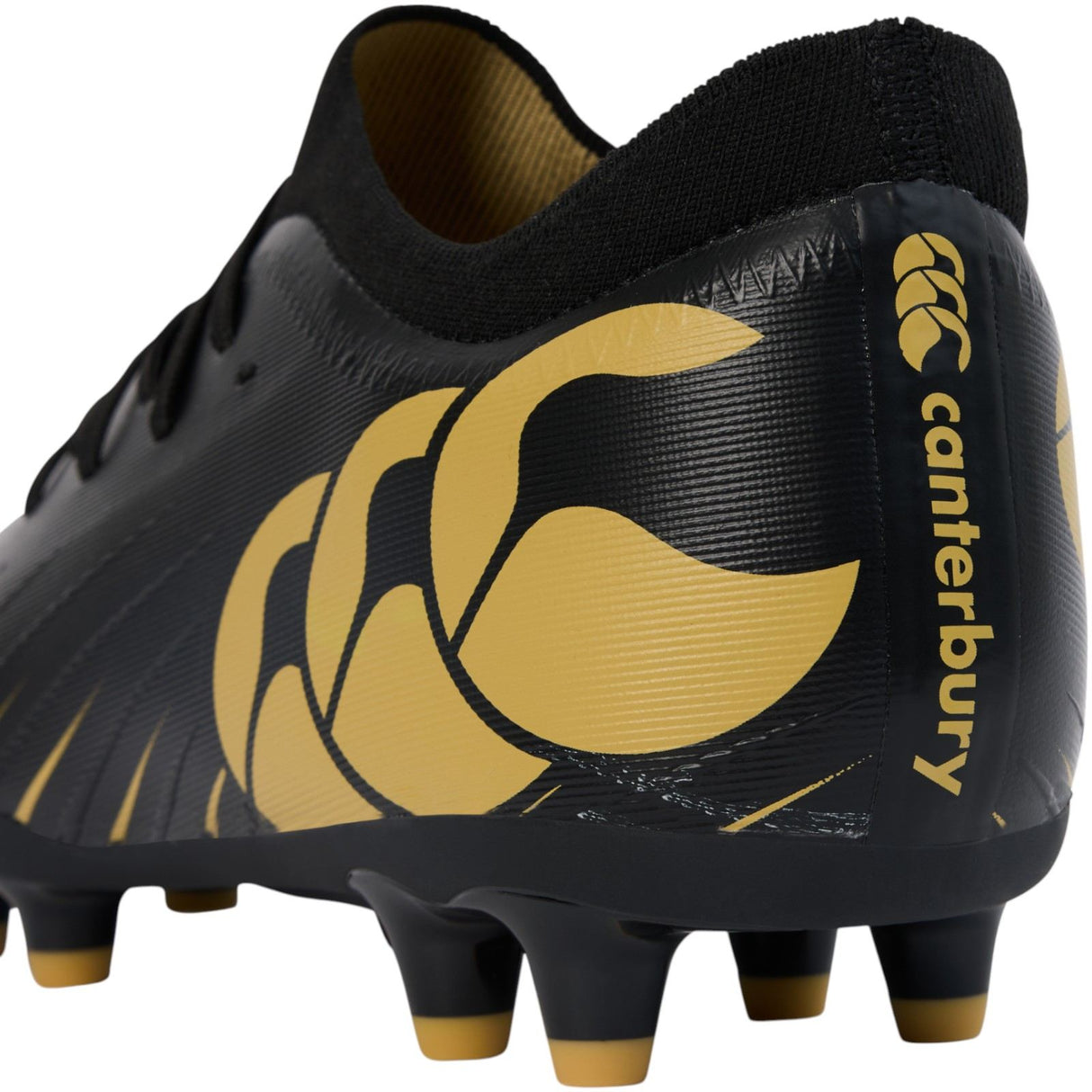 Canterbury Speed Falcon Pro Adults Firm Ground Rugby Boots Close-Up Back View