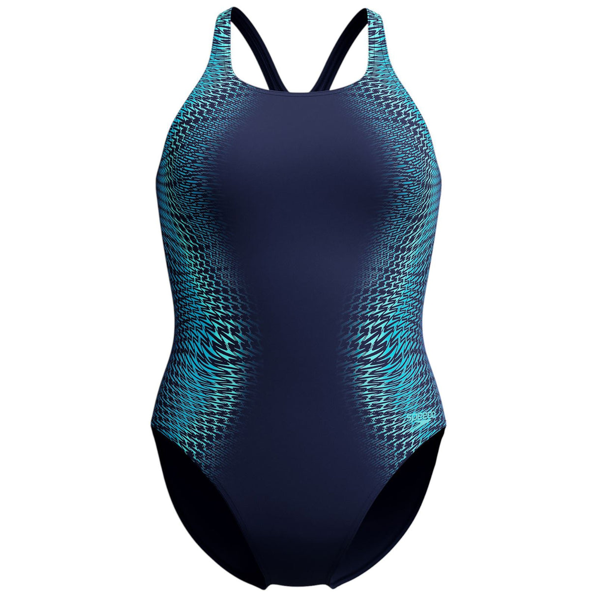 Speedo Womens Digit Print Medalist Swimsuit