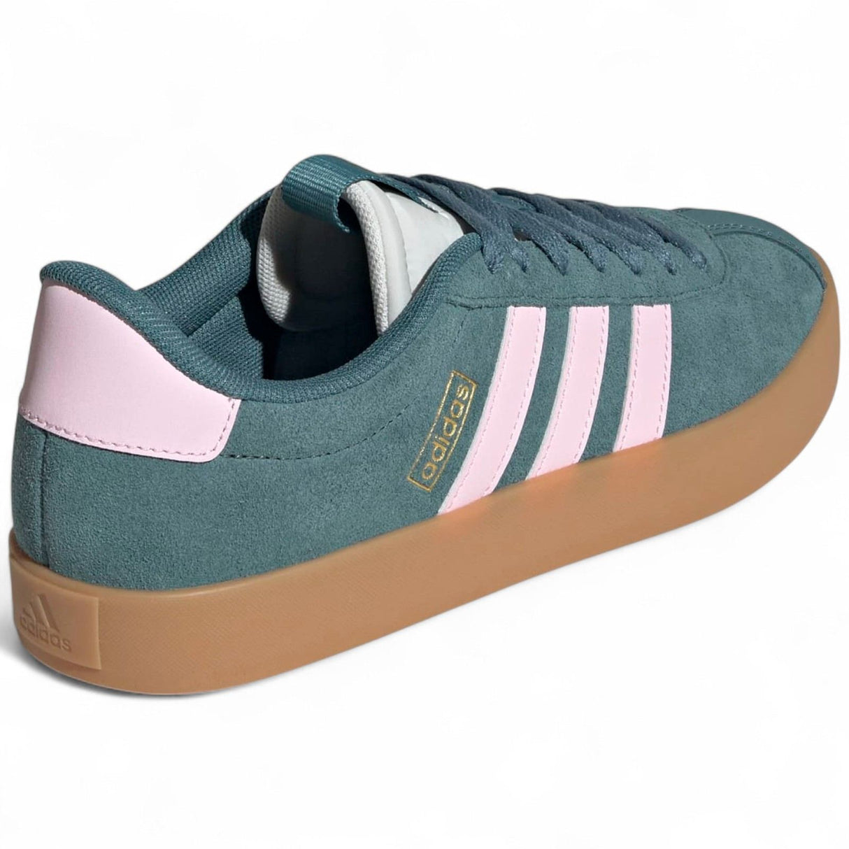 adidas VL Court 3.0 Womens Regular-Fit Lace Sneakers Outer Full View Back Facing