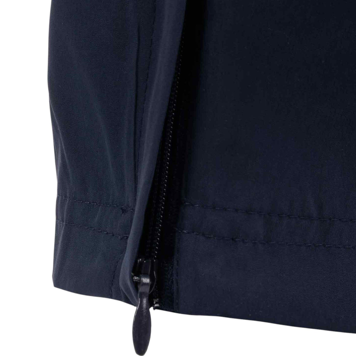 BodyLogic 7/8 Length Woven Womens Jogger Pant Close-Up Ankle Zip View