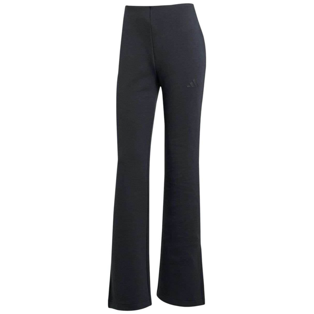 adidas All Season Womens Fleece Slim-Fit Flared Pants Front View