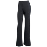 adidas All Season Womens Fleece Slim-Fit Flared Pants Front View