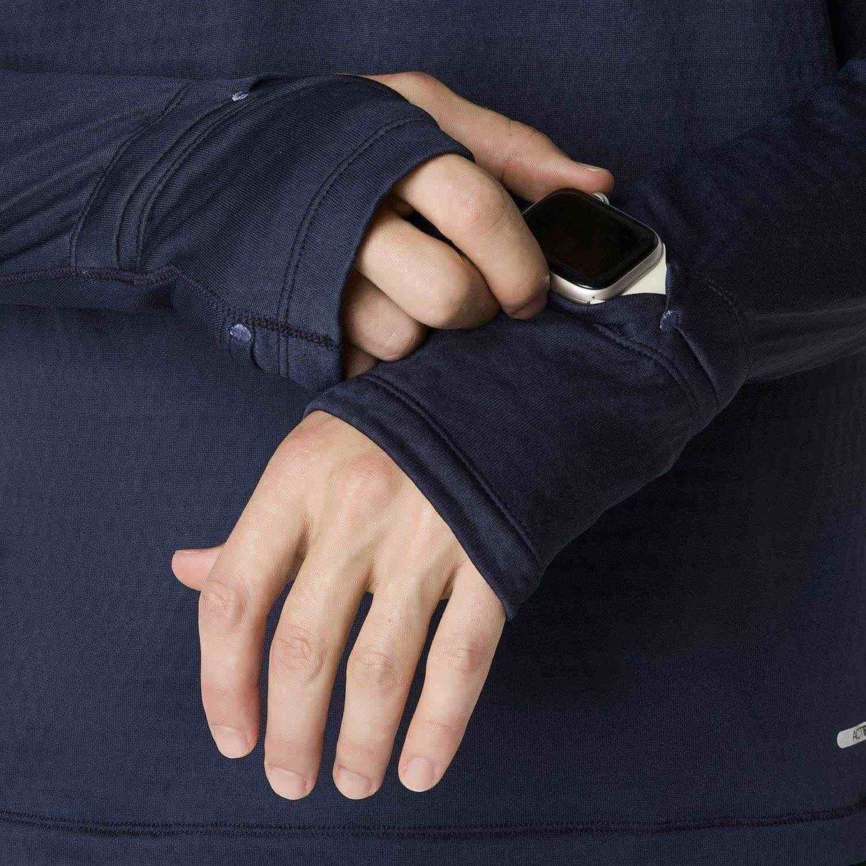 Asics Road Winter Mens LS Hoodie Navy