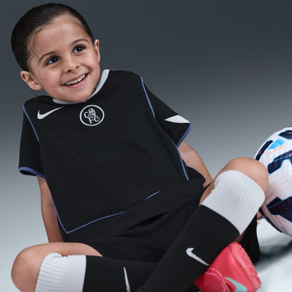 Nike CFC 25 Kids Third Kit Black
