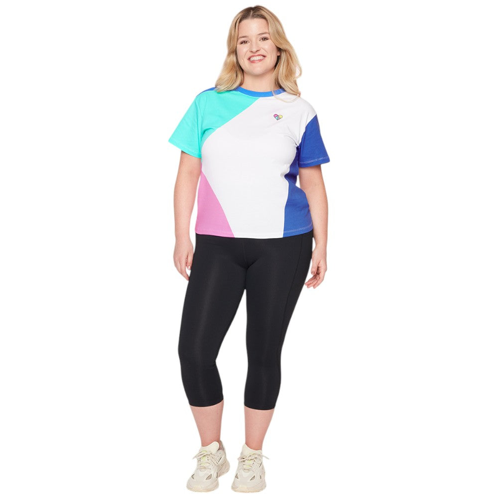 Peachylean Graphic Print Womens Everyday Workout T-Shirt