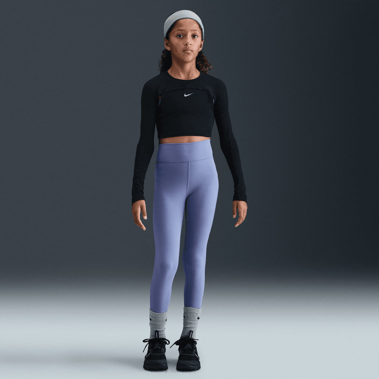 Nike Girls DF ONE TIGHT AOP Blue