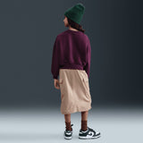 Nike Girls NSW CLUB FLC BXY CREW LBR Mrn