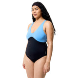SPEEDO SCULP BFLY BACK ONE PIECE BLUE