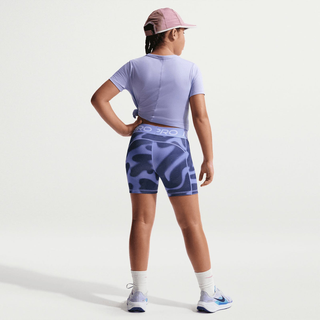 "NIKE GIRLS NP DF 3"" SHORT AOP VNR Purp