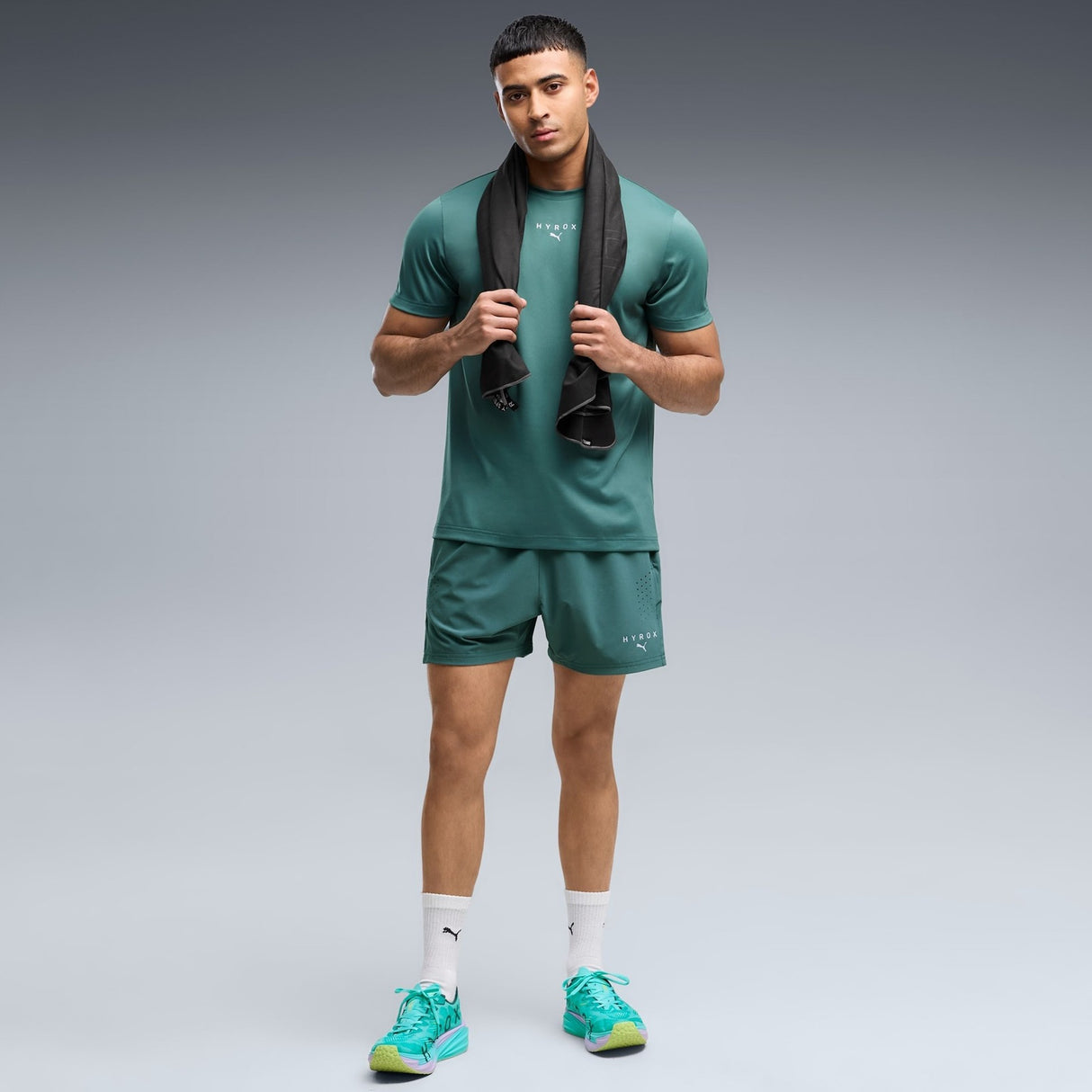 Puma Mens X Hyrox Poly Graphic Tee Green