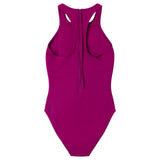Speedo Wmns Solid Racerback Zip Maroon