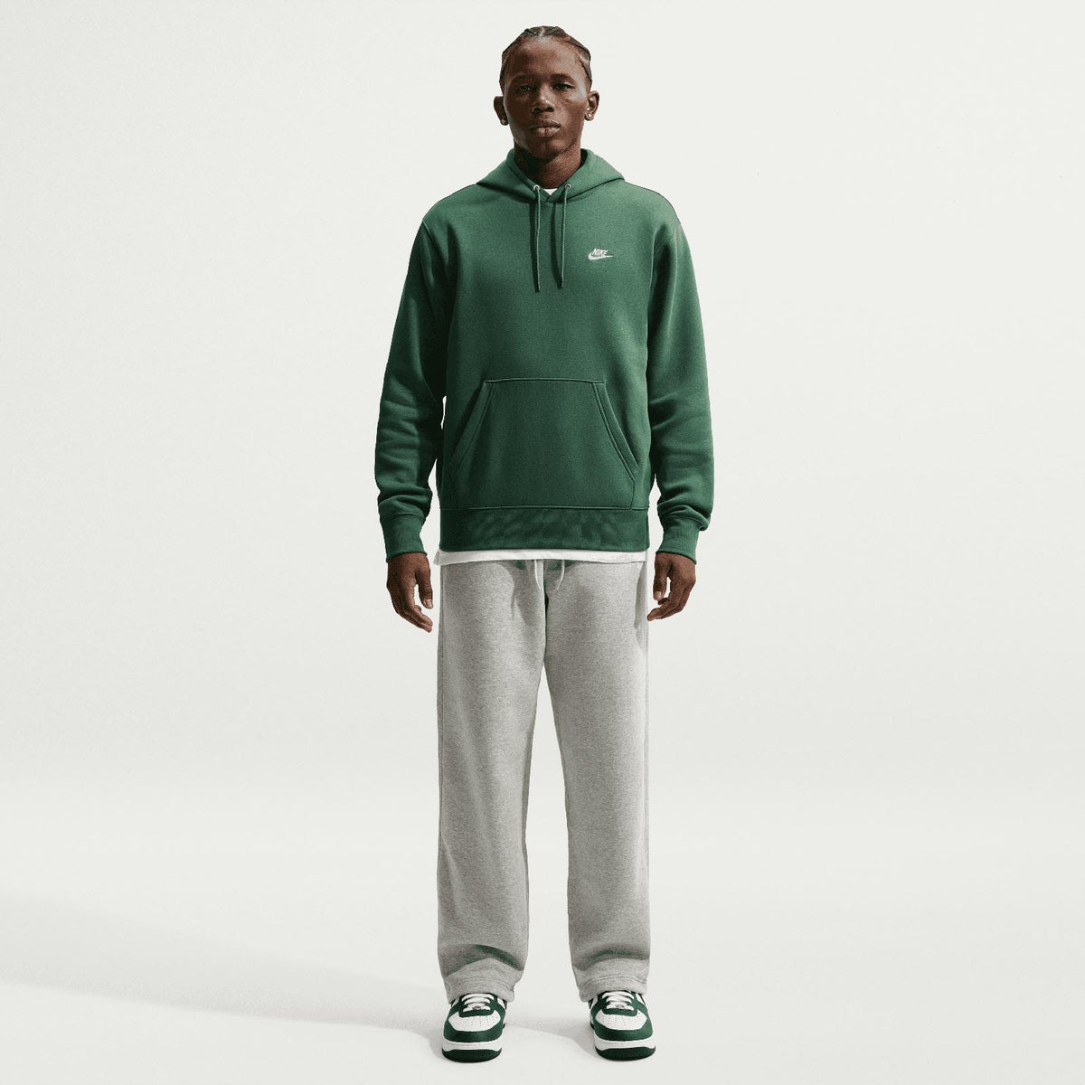 Nike Mens Club BB Hoodie Green