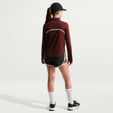 Nike Girls DF Tempo LS Half Zip Maroon